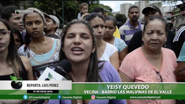 Vecina de El Valle le envía un mensaje a Delcy Eloína (Video)