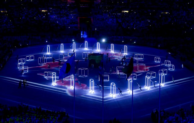 2016 Rio Olympics - Closing ceremony - Maracana - Rio de Janeiro, Brazil - 21/08/2016. Performers take part in the closing ceremony. REUTERS/Vasily Fedosenko FOR EDITORIAL USE ONLY. NOT FOR SALE FOR MARKETING OR ADVERTISING CAMPAIGNS.