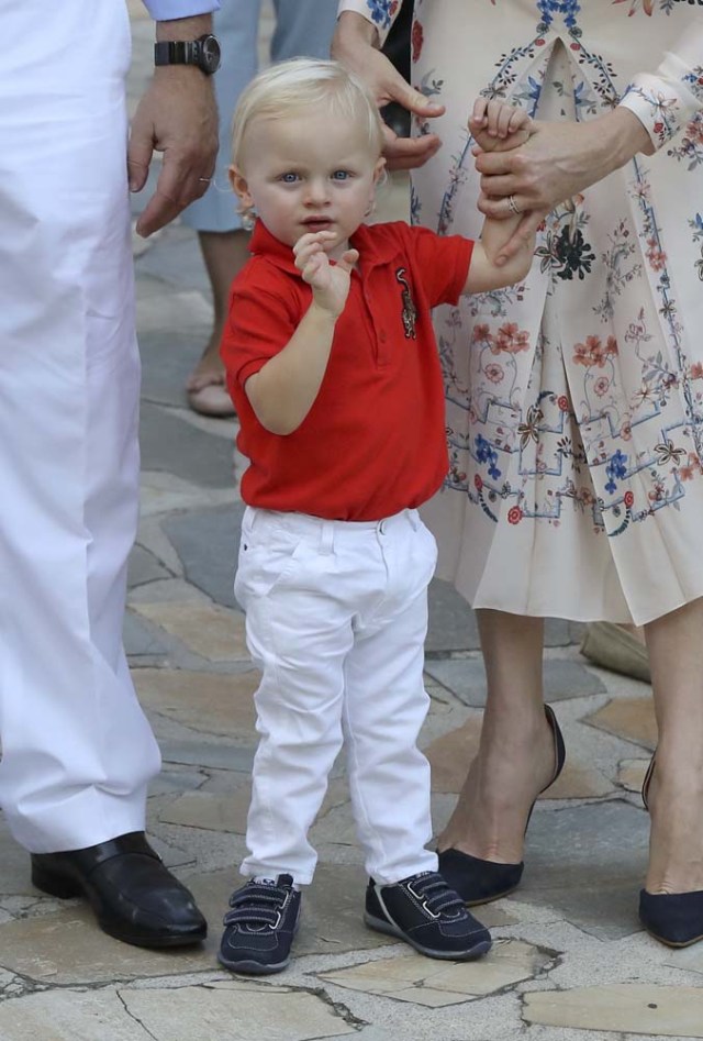 Prince Jacques, the heir apparent to the Monegasque throne gestures during the traditional Monaco's picnic in Monaco, September 10, 2016. REUTERS/Valery Hache/Pool