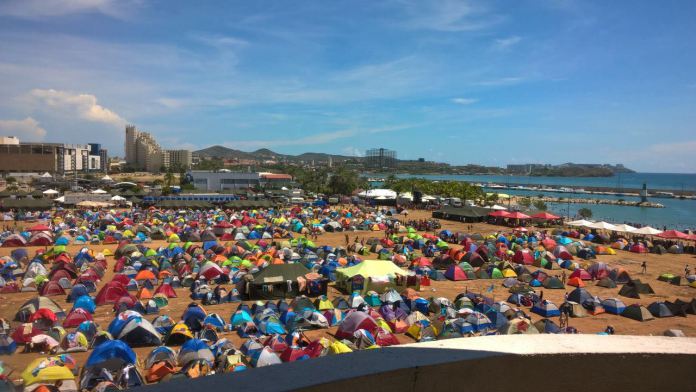 Campamento ñángara que Maduro colocó en Margarita duplicó su tamaño (FOTO)