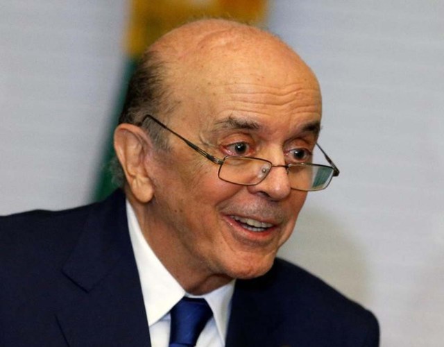 El ministro de Relaciones Exteriores de Brasil, José Serra, en una rueda de prensa en Ciudad de México, jul 25, 2016. El ministro de Relaciones Exteriores de Brasil, José Serra, dijo el lunes que no tiene esperanzas de que las relaciones entre su país y Venezuela mejoren durante el Gobierno del presidente Nicolás Maduro. REUTERS/Henry Romero