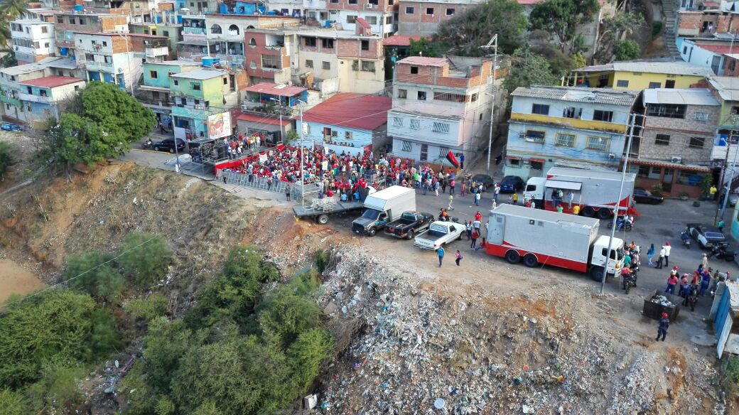 Así de “llena” estuvo la gran movilización de los Clap en Vargas