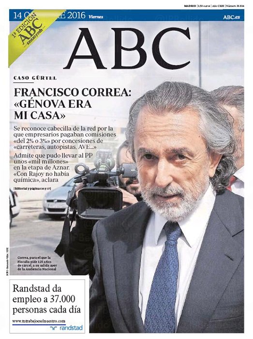 Portadas de la prensa internacional de este viernes 14 de octubre de 2016