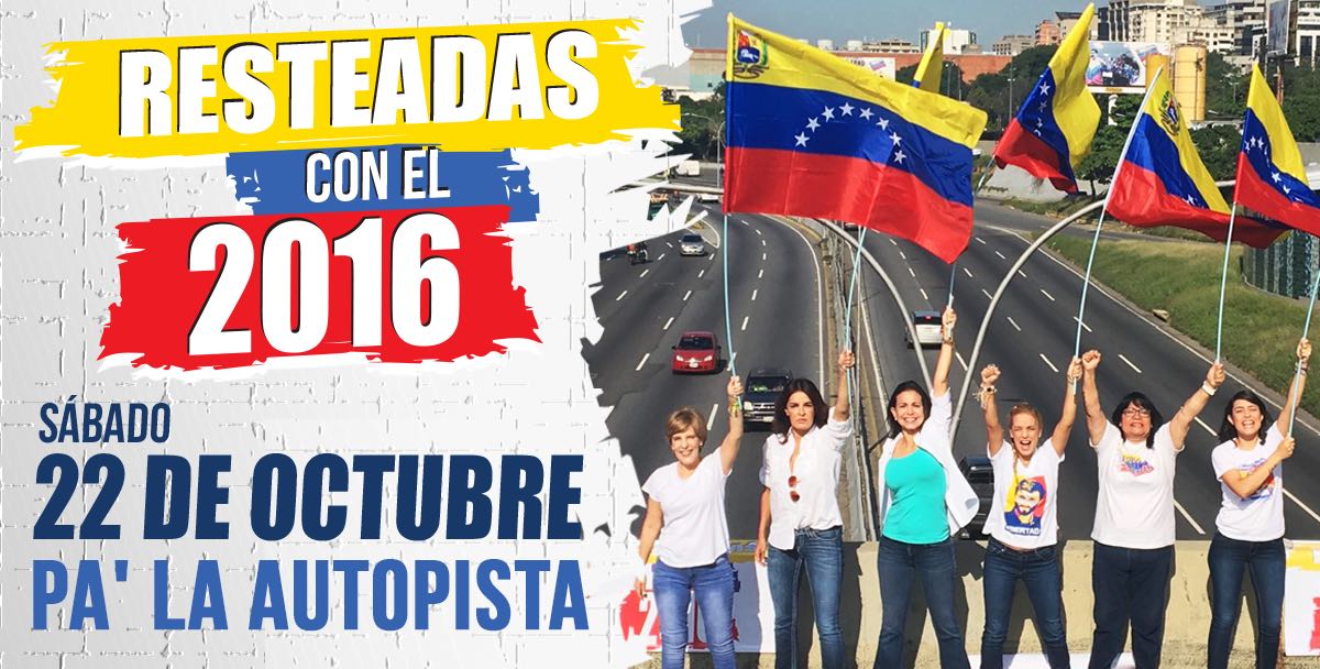 Este 22O las #Resteadas2016 te invitan “PaLaAutopista” por el hambre, inseguridad, DDHH y la Libertad