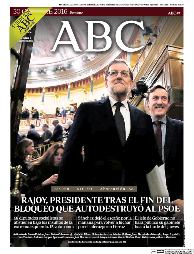 Portadas de la prensa internacional de este domingo 30 de octubre