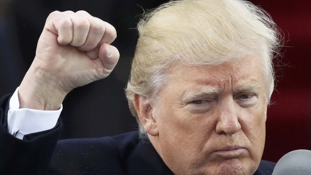 President Donald Trump speaks at inauguration ceremonies swearing him in as the 45th president of the United States on the West front of the U.S. Capitol in Washington, U.S., January 20, 2017. REUTERS/Carlos Barria