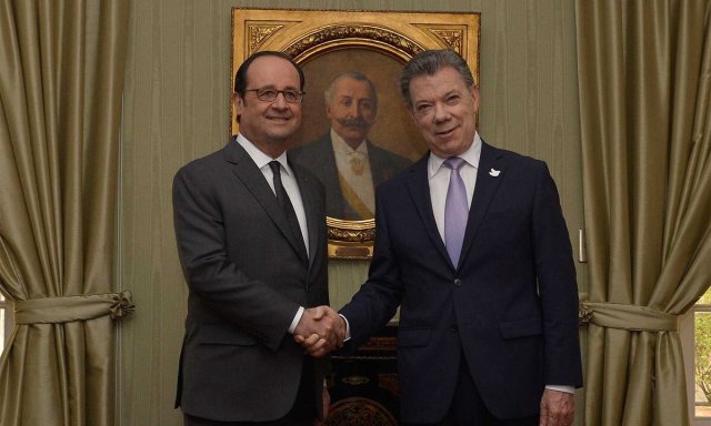 Hollande y Santos