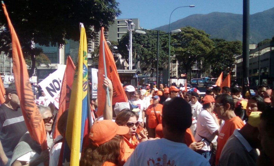 Así se concentran en la Plaza Brión de Chacaíto #18F