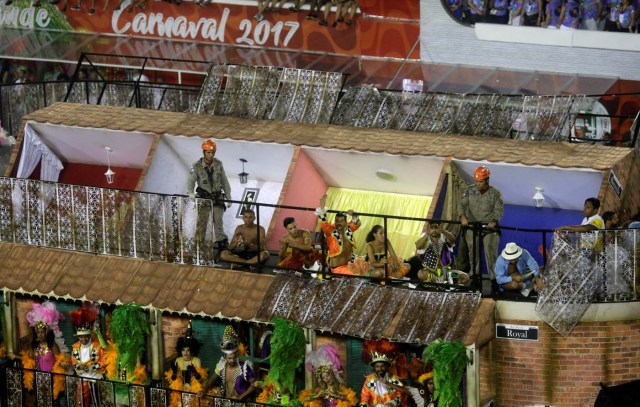 A float from Unidos da Tijuca samba school is pictured after an accident during the second night of the carnival parade at the Sambadrome in Rio de Janeiro, Brazil, February 28, 2017. REUTERS/Ricardo Moraes