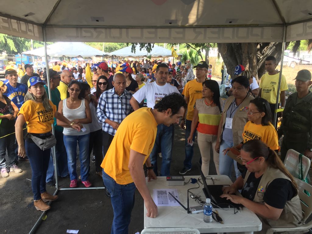 Richard Mardo: Aragüeños salieron a validar por el partido del cambio como es Primero Justicia