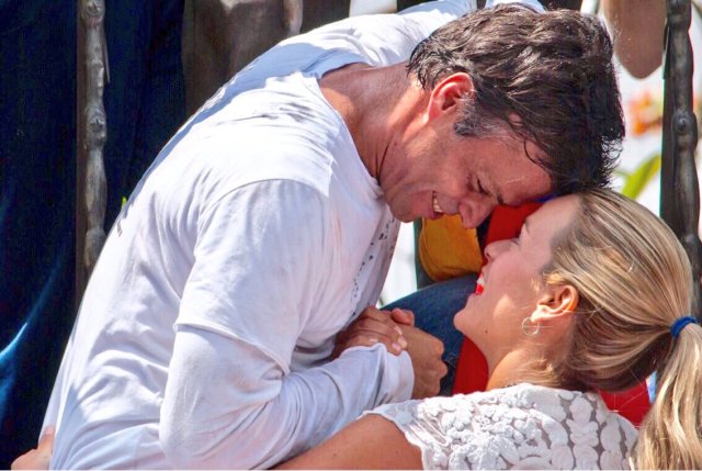 Leopoldo López junto a su esposa, Lilian Tintori (Foto: @LilianTintori)