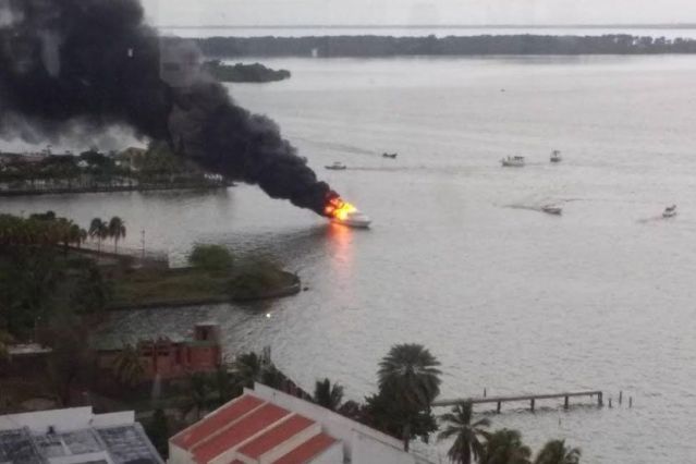 Incendio lago de maracaibo