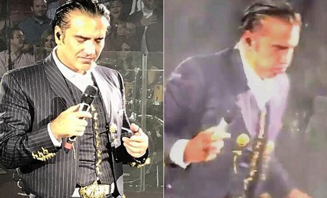 Tienes que ver como Alejandro Fernández casi vomita durante un show