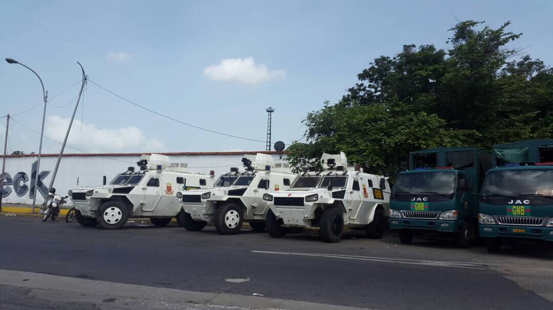 Reportan contingente de la GNB en punto de concentración para marcha en Aragua #27May