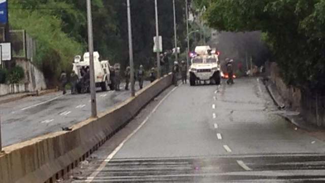 Represión en Altos Mirandinos / Foto La Patilla