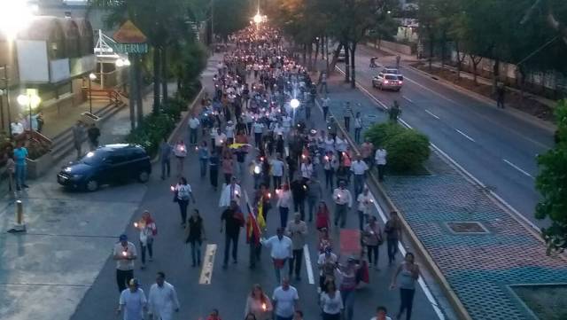 En Lara también se movilizaron en honor a los caídos. Foto: @carlosi_suarez