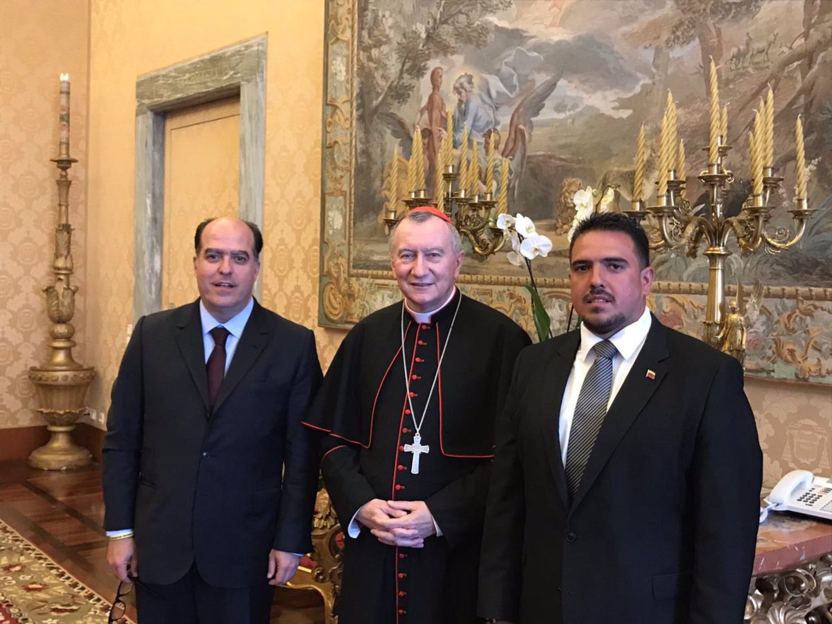 Diputados Julio Borges y Stalin González se reunieron con Pietro Parolín (foto)