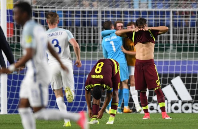 El artista visual, Oscar Olivares se inspiró con el triunfo de la Vinotinto. Foto: AFP