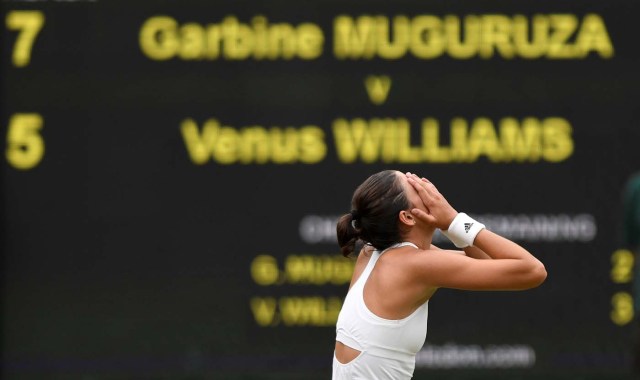 Tennis - Wimbledon - London, Britain - July 15, 2017   Spain’s Garbine Muguruza celebrates winning the final against Venus Williams of the U.S.     REUTERS/Tony O'Brien