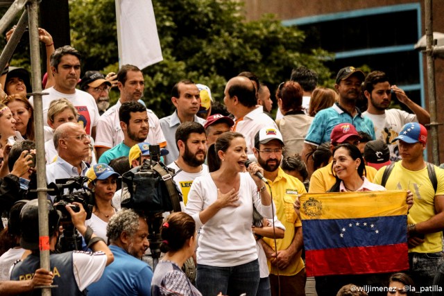 Lo que usted no vio de la concentración por los 100 días de resistencia. Fotos: lapatilla.1eye.us