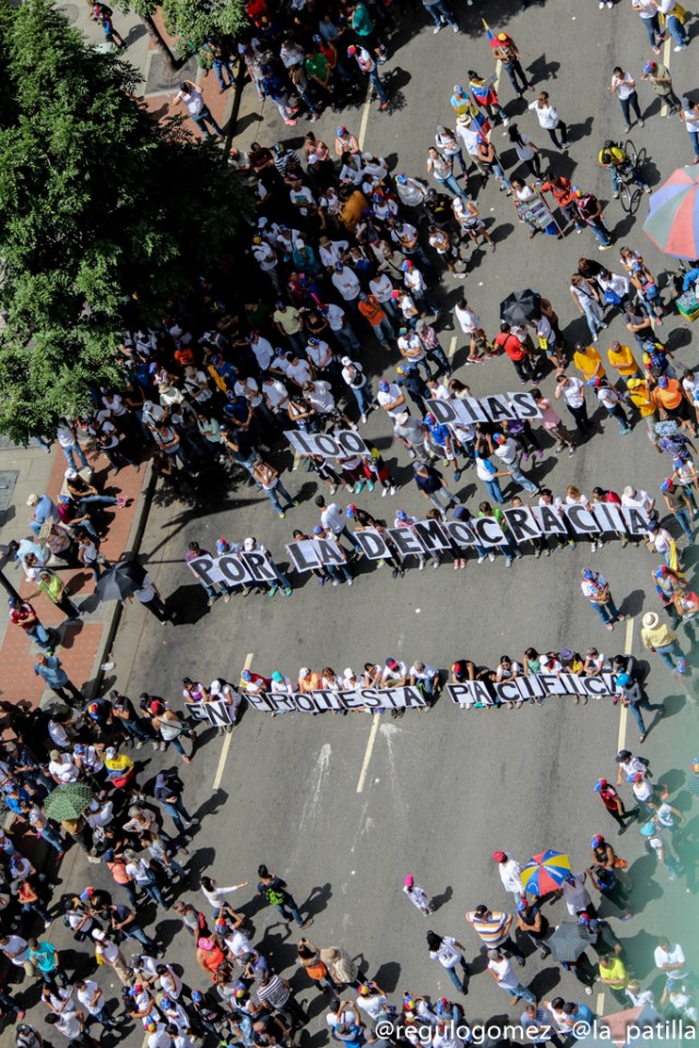 Lo que usted no vio de la concentración por los 100 días de resistencia. Fotos: lapatilla.1eye.us