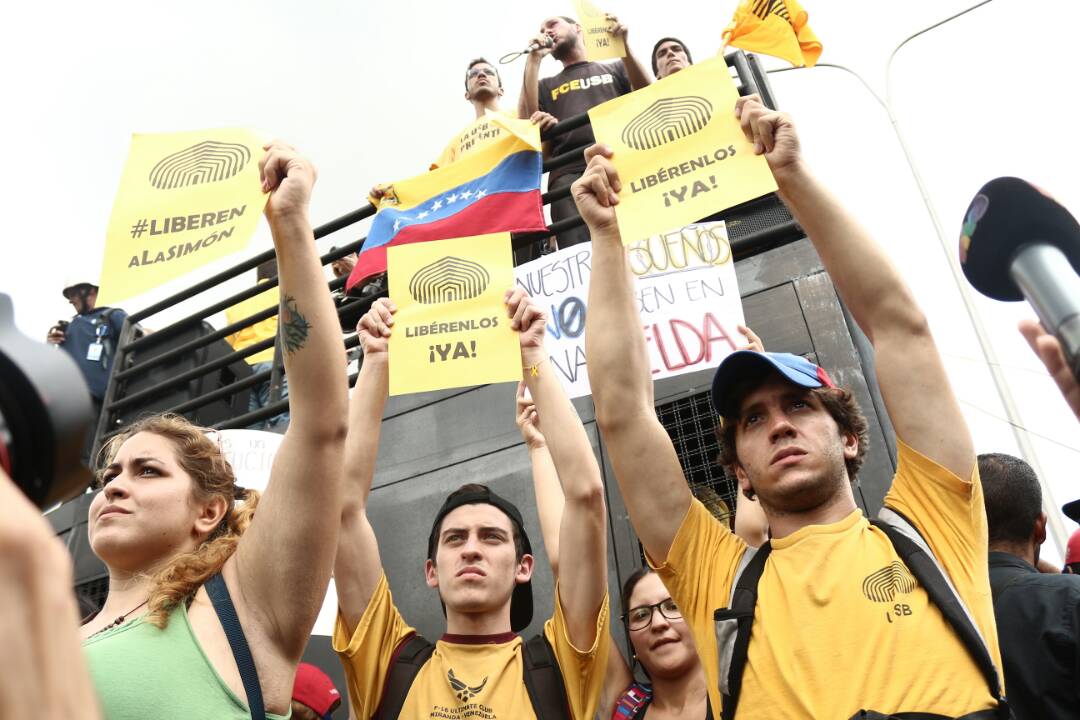 Estudiantes de la USB pidieron la liberación de sus compañeros detenidos por la PBN (Foto)