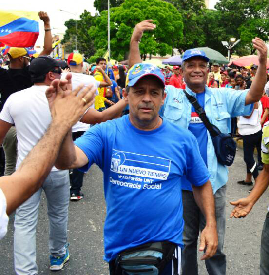 El dirigente opositor en La Victoria Aragua, Víctor Madero