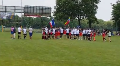 Emotivo apoyo a equipo venezolano de Rugby en Polonia (video)