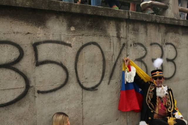 La vigilia en honor a los libertadores caídos: Del inicio a la represión Foto: Will Jiménez / lapatilla.1eye.us