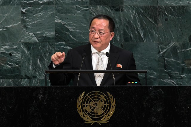 El canciller norcoreano Ri Yong Ho (Foto: AFP)