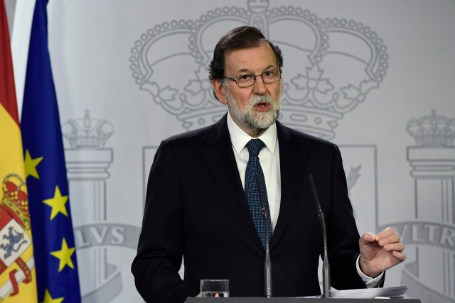  El presidente de España, Mariano Rajoy (AFP PHOTO / JAVIER SORIANO)