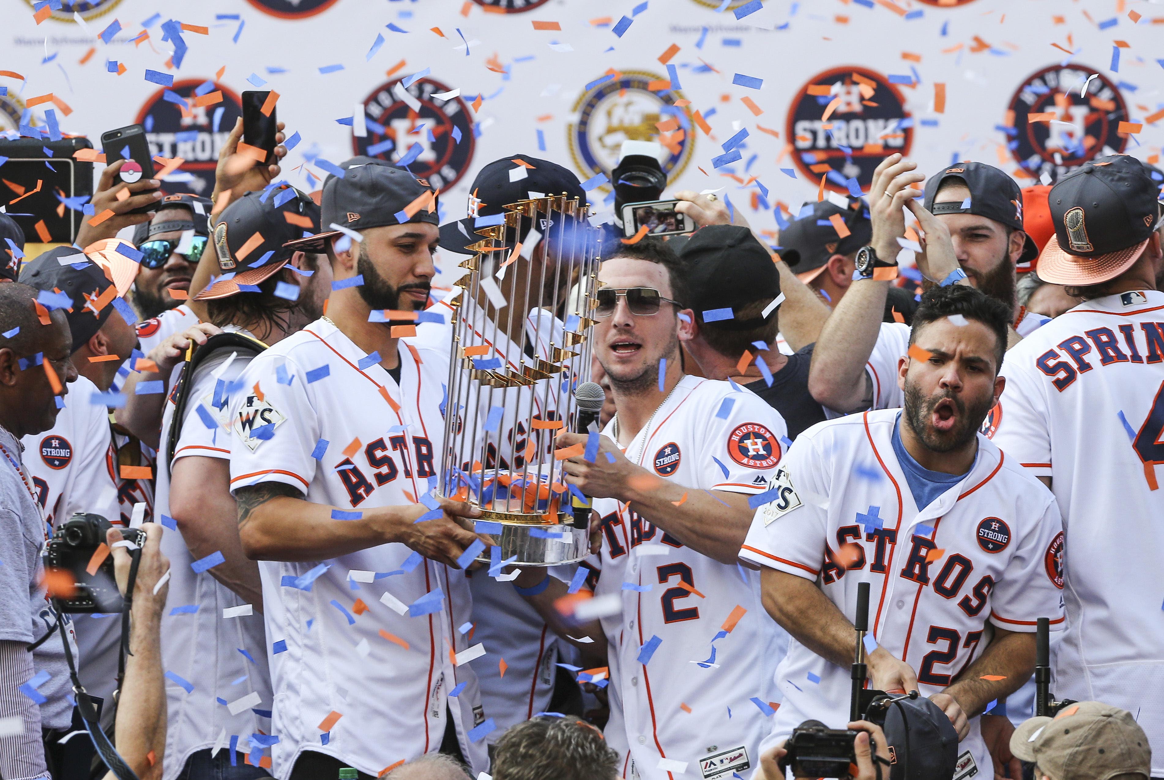 Así fue el recibimiento de los Astros en la ciudad de Houston (Fotos)