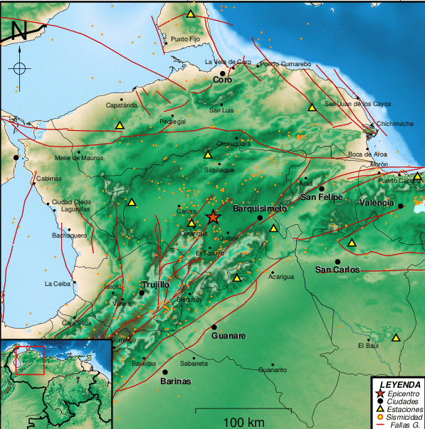 Sismo de magnitud 2.7 en Quíbor