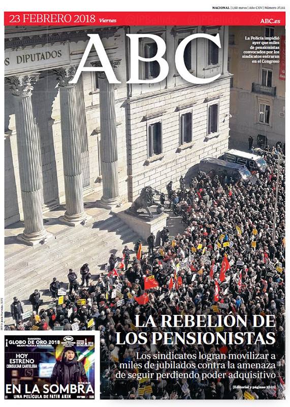 Portadas de la prensa internacional de este viernes 23 de febrero de 2018