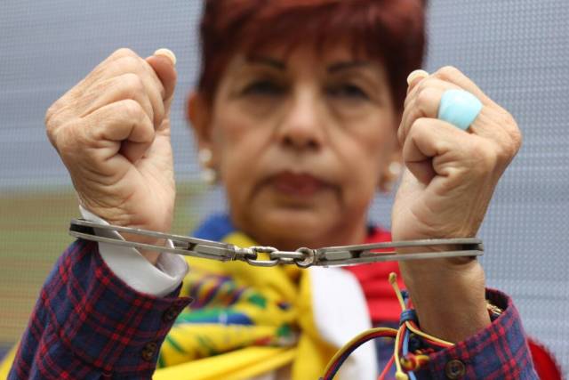 Foto: Protesta contra la detención de Leopoldo López / Juan Peraza - lapatilla.1eye.us