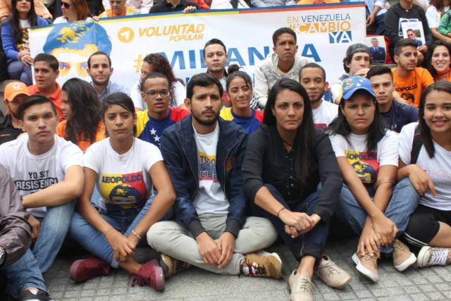 Foto: Protesta contra la detención de Leopoldo López / Juan Peraza - lapatilla.1eye.us