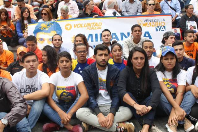 Foto: Protesta contra la detención de Leopoldo López / Juan Peraza - lapatilla.1eye.us