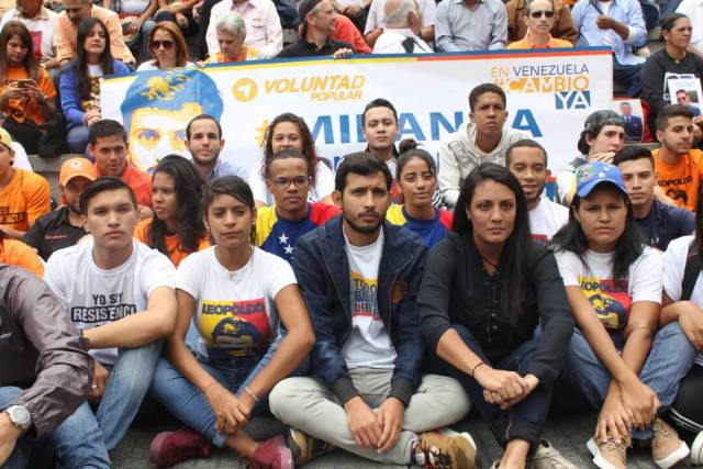 Foto: Protesta contra la detención de Leopoldo López / Juan Peraza - lapatilla.1eye.us