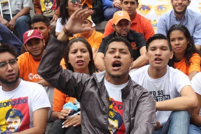 Foto: Protesta contra la detención de Leopoldo López / Juan Peraza - lapatilla.1eye.us