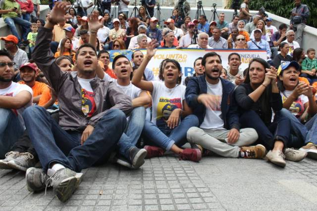 Foto: Protesta contra la detención de Leopoldo López / Juan Peraza - lapatilla.1eye.us