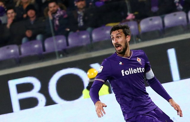 Soccer Football - Serie A - Fiorentina vs Juventus - Stadio Artemio Franchi, Florence, Italy - February 9, 2018 Fiorentina's Davide Astori reacts. Picture taken February 9, 2018 REUTERS/Alessandro Bianchi