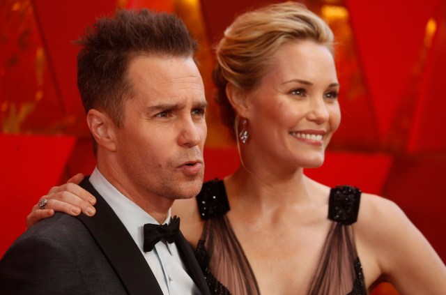 90th Academy Awards - Oscars Arrivals - Hollywood, California, U.S., 04/03/2018 - Sam Rockwell and Leslie Bibb. REUTERS/Carlo Allegri