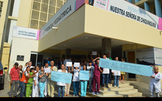 Parte del personal que aún labora en el Chiquinquirá es de larga data, trabajadores que están resentidos por el “desastre” en el que se convirtió el hospital. (Foto archivo)