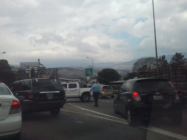 Foto: Protesta en Táchira por falta de transporte público / Cortesía 