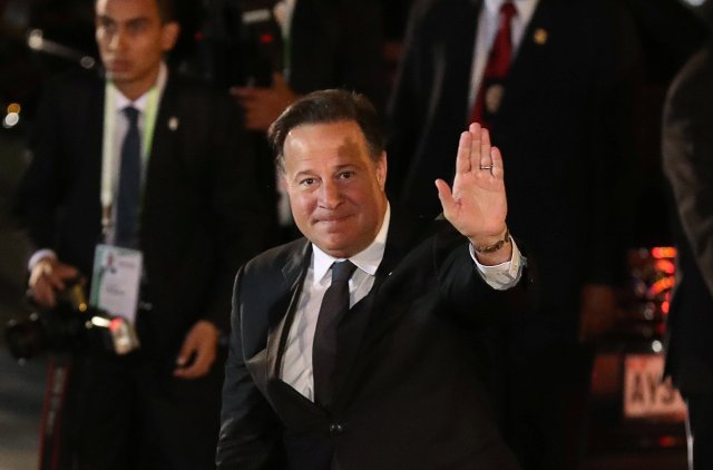 Panama's President Juan Carlos Varela arrives for the inauguration of the VIII Summit of the Americas in Lima, Peru April 13, 2018. REUTERS/Marco Brindicci