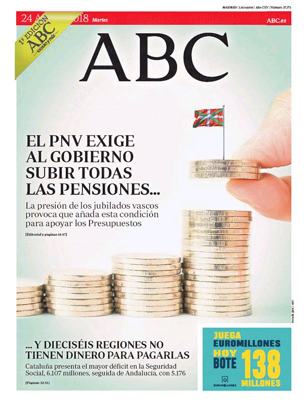 Portadas de la prensa internacional de este martes 24 de abril de 2018