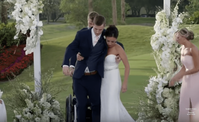 Foto: Chris Norton, jugador de fútbol americano caminó en su boda tras vivir siete años parapléjico /  Inside Edition