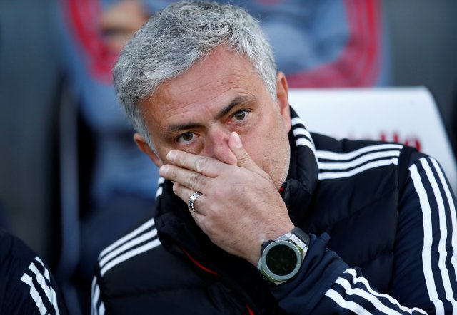 Soccer Football - Premier League - Brighton & Hove Albion v Manchester United - The American Express Community Stadium, Brighton, Britain - May 4, 2018   Manchester United manager Jose Mourinho before the match    REUTERS/Eddie Keogh    EDITORIAL USE ONLY. No use with unauthorized audio, video, data, fixture lists, club/league logos or "live" services. Online in-match use limited to 75 images, no video emulation. No use in betting, games or single club/league/player publications.  Please contact your account representative for further details.