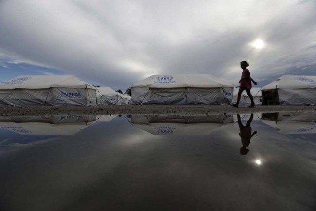 -FOTODELDIA- BRA103. BOA VISTA (BRASIL), 03/05/2018 - Vista hoy, jueves 3 de mayo de 2018, del refugio mantenido por el alto comisionado de las Naciones Unidas para los refugiados, en la ciudad de Boa Vista, capital del estado de Roraima (Brasil). Unos 6.000 venezolanos están en una situación de "vulnerabilidad" en Boa Vista, punto de llegada para muchos de los que huyen de la crisis en ese país caribeño, informaron hoy fuentes oficiales. EFE/Joédson Alves