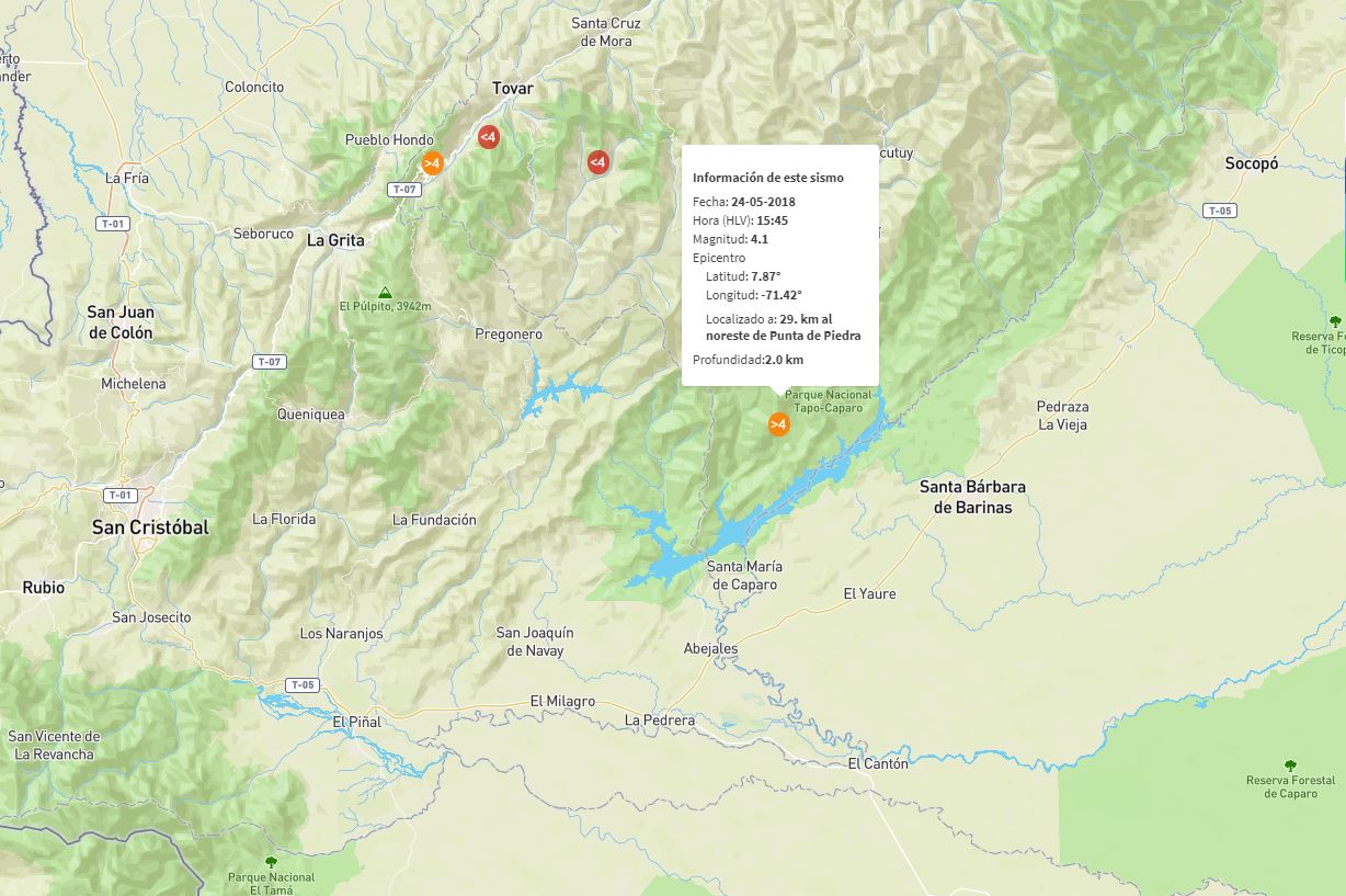 Registran sismo de 4,1 en Punta de Piedra